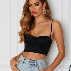 Sexy crop top black and sleek